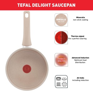 Cratita Tefal Delight G2932802 16 cm 15 L Aluminiu reciclat Antiaderenta Indicator de caldura - Img 4