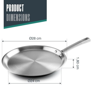 Creepsmaker Lacor 45829, inox 1810, 28 cm, PFOA-fri - Img 2