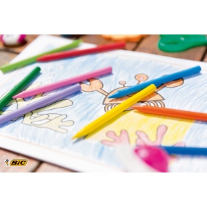 Creion cerat BIC Plastidecor 18 culori, rezistent si netoxic - Img 2
