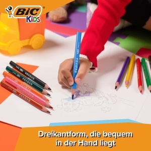 Creion colorat BIC Kids Evolution, 12 culori, ergonomici, pentru copii de la 2 ani - Img 5