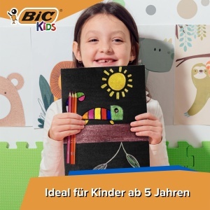 Creion colorat BIC Kids Smooth, 54 culori, din lemn responsabil - Img 6