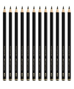 Creion grafit Faber-Castell Pitt Graphite Matt 14B, set 12 bucati, extra mat - Img 1