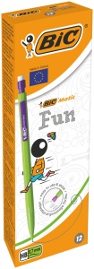 Creion mecanic BIC Matic 0.7 mm, cu radierguma si 3 mine, corp colorat