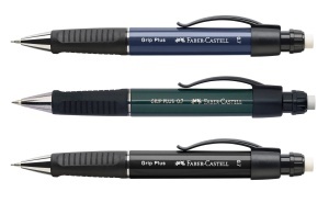 Creion mecanic Faber-Castell GRIP PLUS 0,7 mm cu radierguma albastru metalic - Img 3