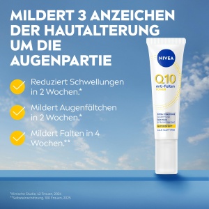Crema anti-rid pentru conturul ochilor NIVEA Q10, 15 ml, extra strans, pentru toate tipurile de ten - Img 2