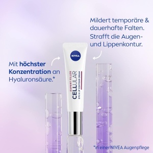 Crema antirid NIVEA Cellular Expert Filler pentru ochi si buze, 15 ml, cu Hyaluron si Folsaure - Img 2