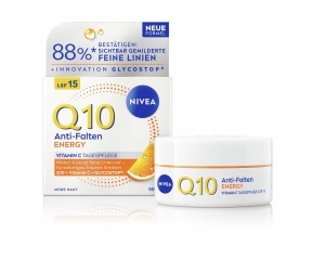 Crema de fata NIVEA Q10 Anti-Falten cu Vitamina C, 50 ml, LSF 15 - Img 1