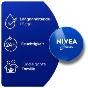 Crema hidratanta NIVEA 250 ml, universal pentru toate tipurile de piele, cu Eucerit - Img 3