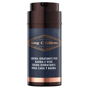 Crema hidratanta pentru barbati King C. Gillette, 100 ml, cu vitamina B, pentru fata si barba