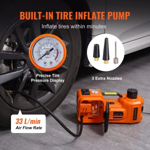 Cric electric VEVOR 5 t, 180 W, cu pompa de aer si cutie de unelte - Img 4