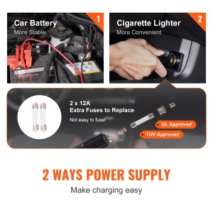 Cric hidraulic electric VEVOR 5T, 180W, cu pompa de aer si cheie electrica - Img 6