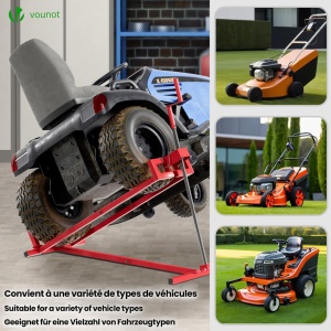 Cric pentru gazon VOUNOT, model telescopic, capacitate 400 kg, rosu - Img 6