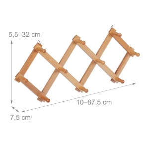 Culoar cu 10 Usi Relaxdays, din Lemn, Extensibil, Design Modern - Img 4