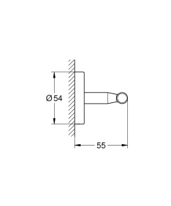 Culoare Bademantelhaken GROHE Start Cosmopolitan, montare usoara, design elegant - Img 6