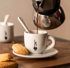Cupa cafea Bialetti Mokka, portelan alb, design elegant - Img 3