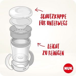 Cupa de invatare NUK Mini Magic, 160 ml, design 360, 2 bucati - Img 5