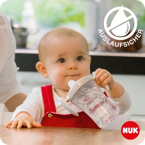 Cupa pentru invatare NUK Trainer Cup, 230 ml, roz Pinguin, cu manere ergonomice - Img 4