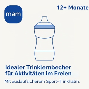 Cupa sport MAM D111, 330 ml, albastra, pentru bebelusi de la 12 luni - Img 2