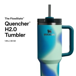 Cupa termoizolanta Stanley 1913 Quencher H2.0, 1.2L, culoare Coastal Teal Motion - Img 3