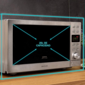 Cuptor cu microunde Cecotec GrandHeat 2000 Flatbed Steel 20L 700W 8 functii programate - Img 5