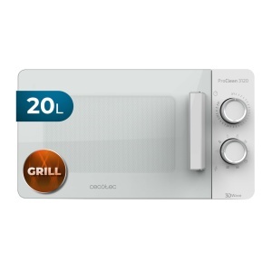 Cuptor cu microunde Cecotec ProClean 3120, 20L, 700W, Grill 800W, Alb