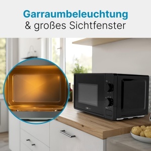 Cuptor cu microunde Clatronic MWG 792, 800W, 20L, Negru - Img 6