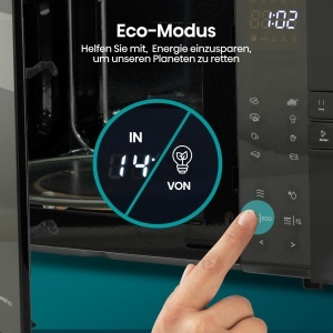 Cuptor cu microunde Hisense H25MOBS4HGI 25L 900W Negru InverterTech - Img 9