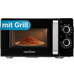 Cuptor cu microunde ProfiCook PC-MWG 1208, 17L, 900W, Negru