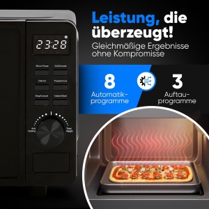 Cuptor cu microunde ProfiCook PC MWG 1278 20L Negru Grill 1150W - Img 5