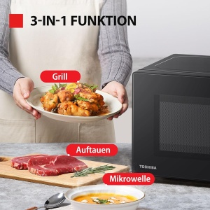 Cuptor cu microunde Toshiba MW2-MG20PF(BK)GE, 800 W, 20 L, Negru - Img 3