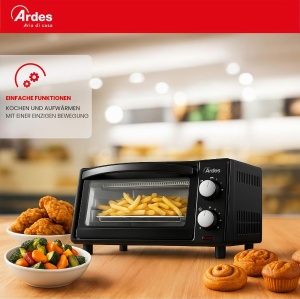 Cuptor electric ARDES AR6211B, 10L, 800W, cu termostat si timer - Img 4