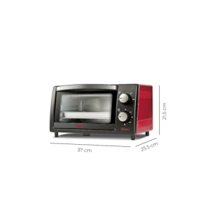 Cuptor electric Girmi FE10, 800 W, 10 litri, negrurosu - Img 3