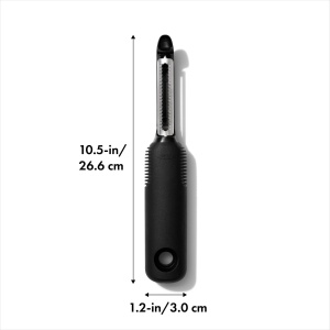Curatator legume OXO Good Grips, lama ondulata din otel inoxidabil, ergonomic, usor de curatat - Img 3