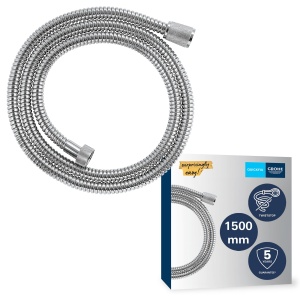 Curea dus GROHE VitalioFlex Metal, 1,50m, rezistenta la 16 bar, crom