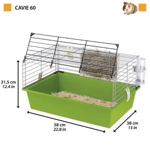 Cusca pentru porcusori de Guineea Ferplast cusca pentru animale mici accesorii pentru animale mici CAVIE 60 incluse 58 x 38 x h 32 cm - Img 2