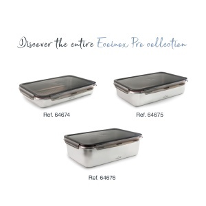 Cutie alimentara Lacor Ecoinox Pro 5L otel inoxidabil 1810 capac etans ClipLock - Img 6