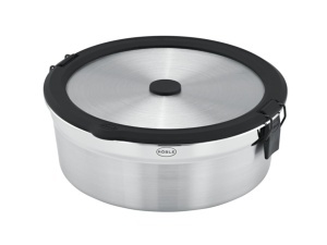 Cutie alimentara modulare ROSLE FLEXX 2GO 1,4 L cu capac din inox si clips - Img 2