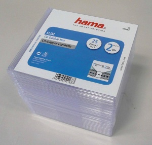 Cutie CD Hama Super-Slim, 25 Huse, Transparenta, Capacitate 50 CD-uri - Img 2
