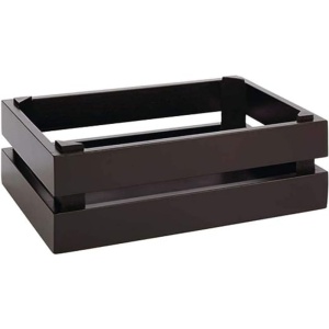 Cutie de depozitare APS SUPERBOX din lemn de acacia, 29 x 18,5 cm, neagra