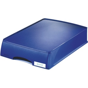 Cutie de depozitare Leitz Briefkorb-Schublade A4, culoare albastra, design ergonomic