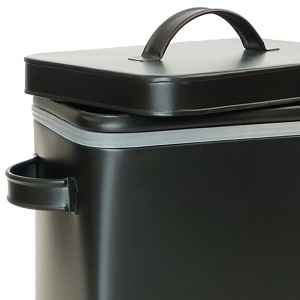 Cutie de depozitare Relaxdays, 6.5L, negru, cu dozator si capac etans - Img 6