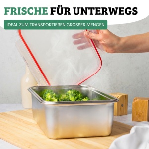 Cutie de Pachetare Westmark Frischhaltedose, 4200 ml, Inox 188, Spalare in Masina - Img 4