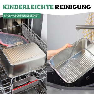 Cutie de Pachetare Westmark Frischhaltedose, 4200 ml, Inox 188, Spalare in Masina - Img 14