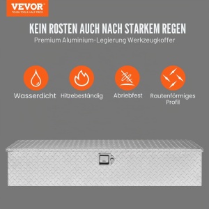 Cutie de unelte VEVOR JL-TB19-3, 177L, aluminiu, 50 kg capacitate - Img 2