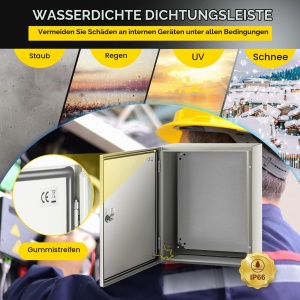 Cutie electrica VEVOR SPT, 50 x 40 x 20 cm, IP66, din otel carbon, cu montaj usor - Img 5