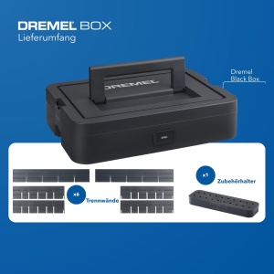 Cutie Organizatoare Dremel cu 6 Separatori, Sistem Stivuibil, Accesorii pentru Multitool - Img 6