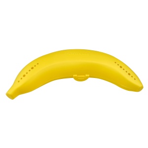 Cutie pentru Bananes Fackelmann, Plastic, Spalabila, Galbena, 25x5x9 cm