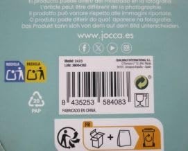 Cutie pentru Popcorn JOCCA, 2,2 l, din sticla, cu gratar din silicon, albastra - Img 9
