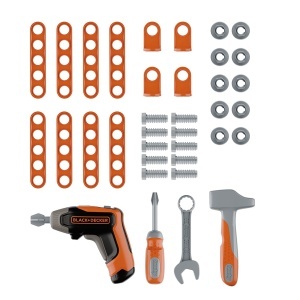 Cutie unelte pentru copii Smoby BlackDecker - 36 accesorii, inclusiv bormasina, reciclabil - Img 2