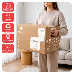 Cutii de Mutare VOUNOT 20 buc, FSC, 45L, 25 kg, 50x30x30 cm - Img 4